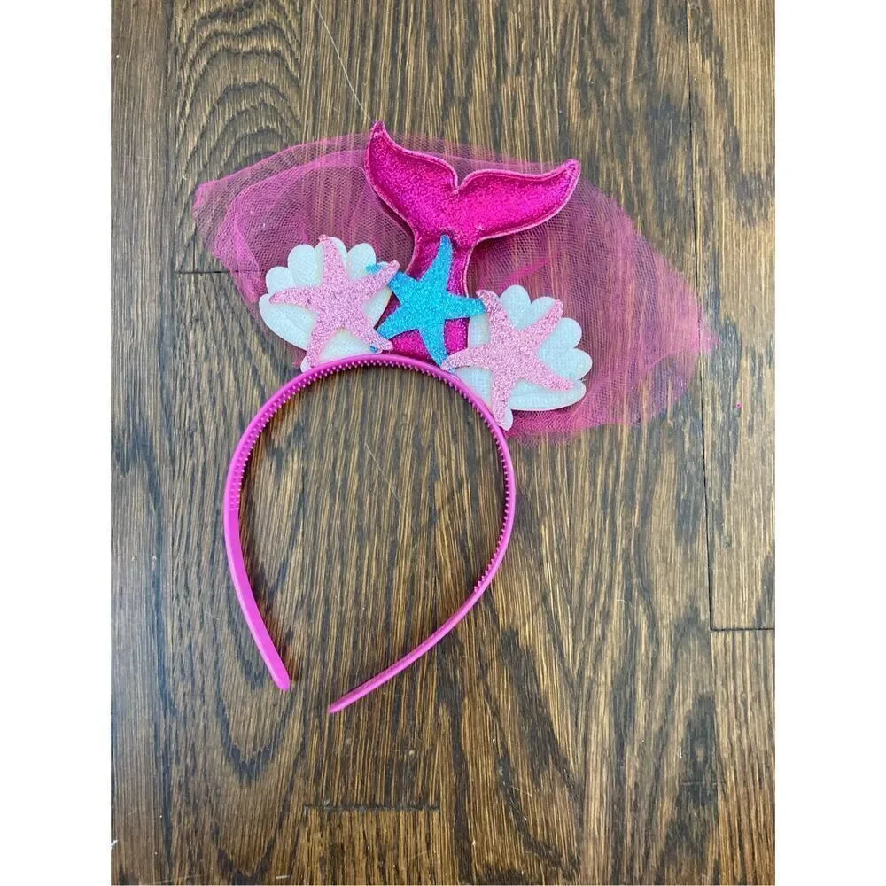 3/$30 Unicorn and Mermaid Sparkle Rainbow Girls  Headbands